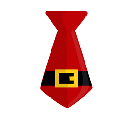 Santa Claus red tie clipart