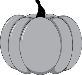 Pumpkin in Grayscale clipart