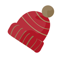 Winter red hat clipart
