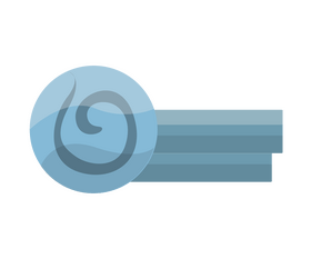 Blue rolled towels clipart