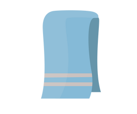 Blue towel stripes clipart