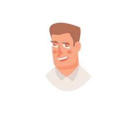 Cartoon man smiles clipart