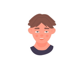 Cute boy face clipart