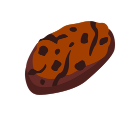 Cartoon chocolate chip cookies clipart