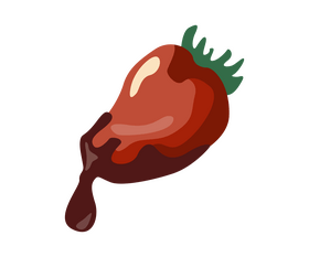 Chocolate covered strawberries clipart