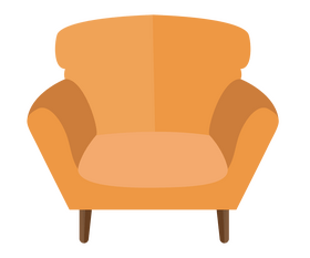 Orange armchair free clipart