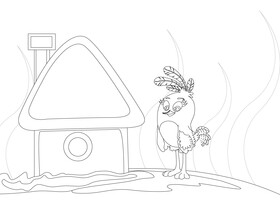 Angry birds stella drawing black and white vector