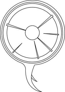 Slice of Radish black and white clipart