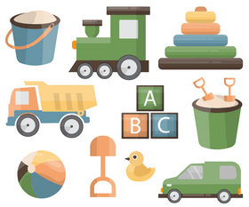 Kids toys vector