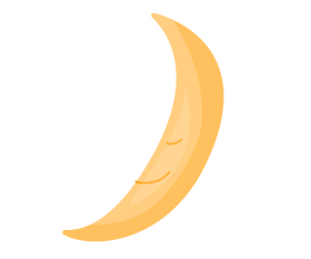 Sleeping moon clipart