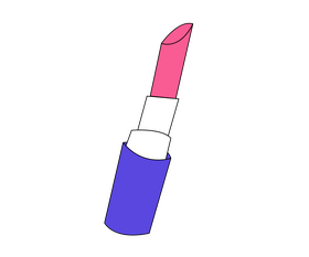 Red lipstick drawing clipart