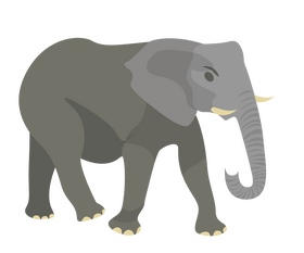 Elephant drawing clipart