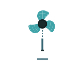 Household electric floor fan clipart