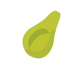 Half cut avocado clipart