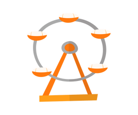 Canada ferris wheel, Centreless wheels clipart