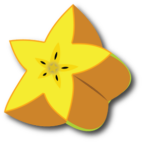 Cut in Half Starfruit clipart