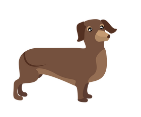 Cartoon dachshund dog clipart