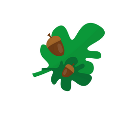 Cartoon chestnut leaves clipart