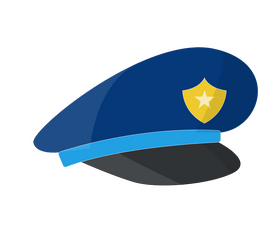 Cartoon police hat clipart