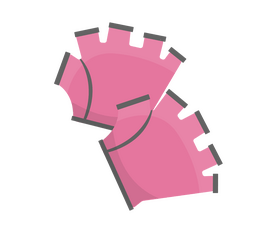 Pink fitness gloves drawing clipart