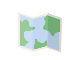 Cartoon travel map clipart