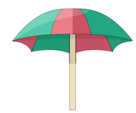 Cartoon beach umbrella clipart