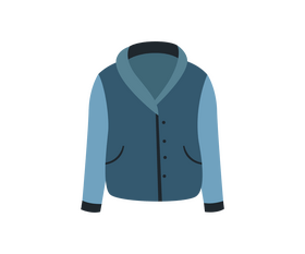 Men jacket cartoon clipart