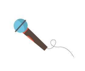 Studio microphone, audio clipart
