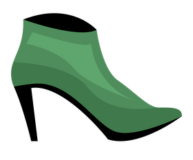 Green women chelsea boots clipart