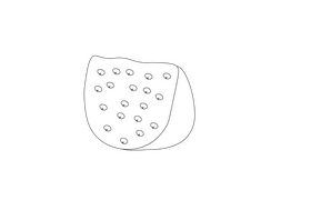 Round Cheese Piece black and white clipart