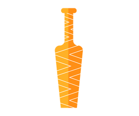 Orange flower vase clipart