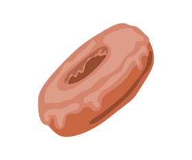 Donut drawing, doughnut cartoon clipart