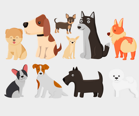 Dog breeds vector