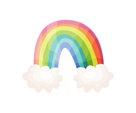 Free rainbow and clouds clipart