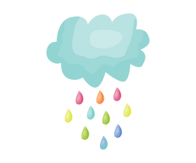 Rainbow rain clipart