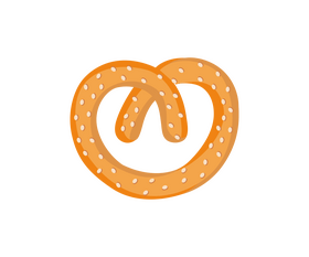 Cartoon pretzel clipart