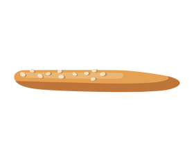 Baguette bread clipart