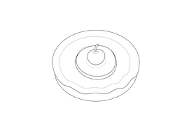 Cherry Donuts black and white clipart