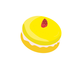 Lemon macarons clipart