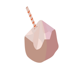 Fresh coconut juice clipart