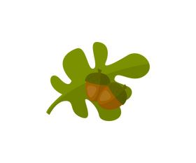 Chestnut with leaf clipart