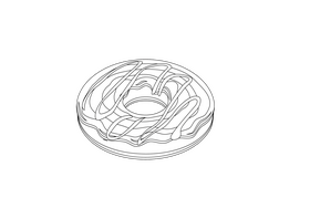 Donuts black and white clipart
