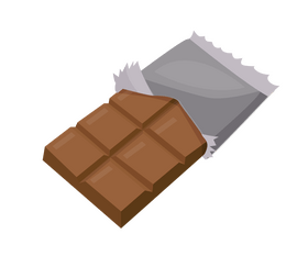Milk chocolate bar clipart