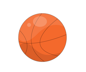 Cartoon basketball ball clipart