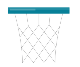 Basketball basket clipart