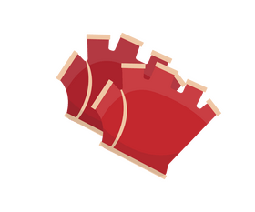 Red mitt gloves clipart