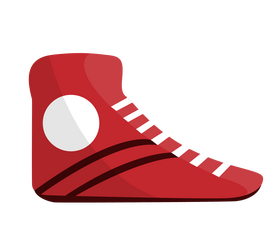 Red sports sneakers clipart