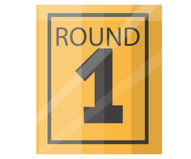 Boxing round one clipart