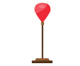 Floor punching bag cartoon clipart