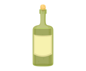 Cartoon wine bottle clipart